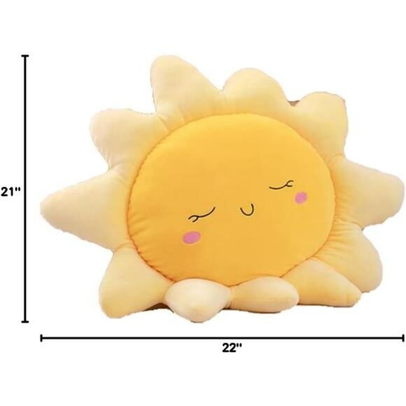 Oversized Sun Floor Pillow Plush Cushion 22 inch Round Throw Pillow for Kids Roo - Picture 3 of 8